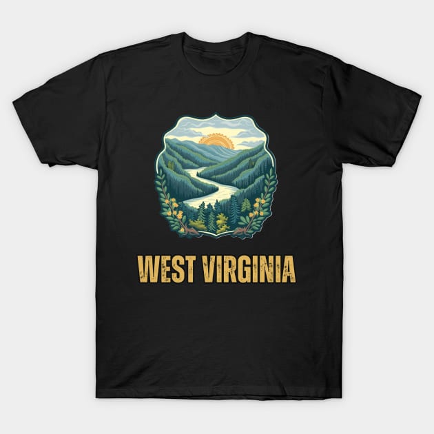 West Virginia State USA T-Shirt by Mary_Momerwids